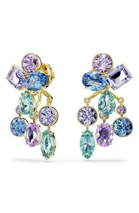 Swarovski Gema Crystal Jacket Earrings in Gold/Multi at Nordstrom