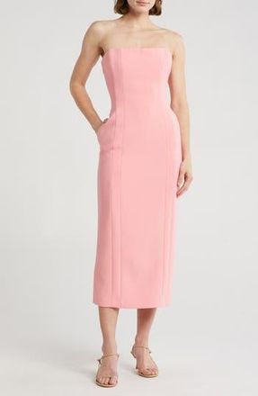 A.L.C. Elizabeth Strapless Midi Dress in Victoria Pink at Nordstrom Rack, Size 8