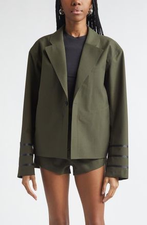 Coperni Technical Tailored Jacket in Green Khaki Green at Nordstrom, Size 10 Us