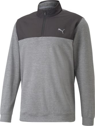 Puma Puma Golf Mens Block Sweater - Puma Black/Quiet Shade Heather - L