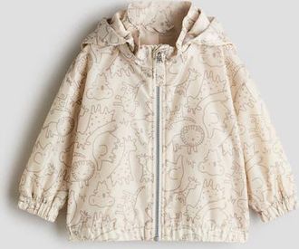 H&M Printed jacket in Light Beige/animals at Nordstrom, Size 18M
