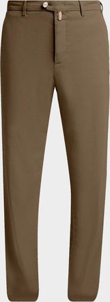 Kiton Men & apos;s Lyocell Stretch Straight Leg Flat-Front Pants