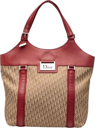 Dior Pre-owned Printed Shoulder Bag - Dames - Vintage Schoudertas - Rood - ONE Size - Vintage