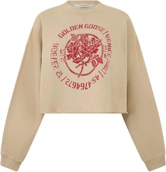 Golden Goose Fields of Rye Sweatshirt - Dames - Sweatshirts - Beige - XS - Denim - Hoodies & sweatvesten