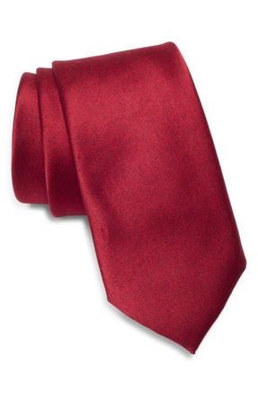 Nordstrom Pellerin Heathered Silk Tie in Burgundy at Nordstrom