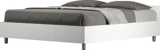 ITYhome Letto Matrimoniale Senza Rete 160x190 Bianco Frassino Nuamo