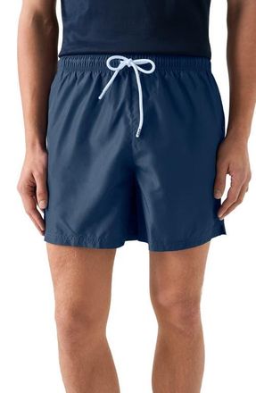 Eton Solid Swim Trunks in Dark Blue at Nordstrom, Size Xx-Large