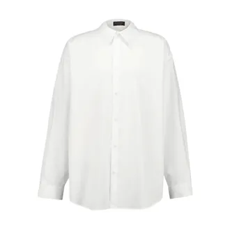 Balenciaga Witte Katoenen Poplin Overhemd - Heren - Overhemden - Wit - Maat: 3XS Katoen