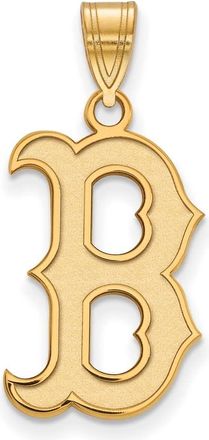 Diamond2Deal 14k Yellow Gold Gold Baseball Boston Red Sox Letter B Large Pendant
