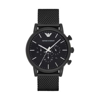 Emporio Armani Accessoires, Heren, Zwart, ONE Size, Ar 1968 Horloge