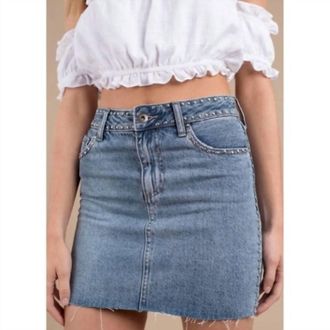 Pistola Denim Skye Studded Denim Mini Skirt In Becoming