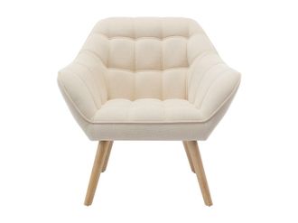 Vente-Unique Poltrona in Tessuto Beige - CASERTA