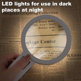 OEM Lupa Con Aumento De 30x, Equipada Con 3 Luces Led, Pr&aacute;ctica E Ideal Para Leer, Hacer Joyas, Observar Y Realizar Manualidades