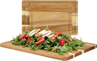 MegaChef 3 Piece Acacia Wood Cutting Board Set