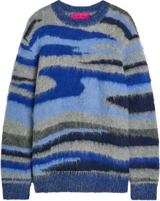 The Elder Statesman Topo jacquard sweater - Blue
