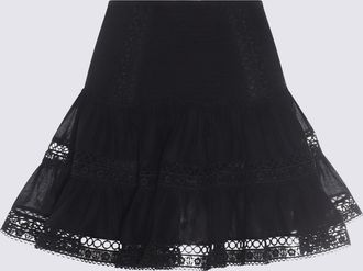 Charo Ruiz Ibiza Black Cotton Mini Skirt