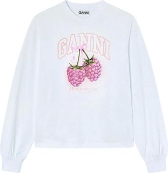 Ganni Mujer, Camisetas, Blanco, Talla: XS