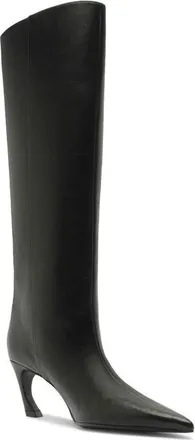Schutz Lexi Pointed Toe Knee HIgh Boot in Black at Nordstrom, Size 7.5