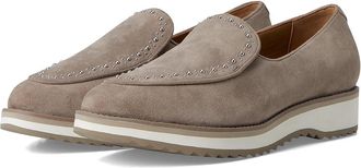 Johnston & Murphy Ulyssa Studded Loafer Womens Slippers Taupe : 8.5 M, Suede