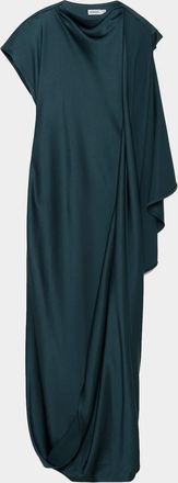 SIMKHAI Ora Draped Satin Column Gown