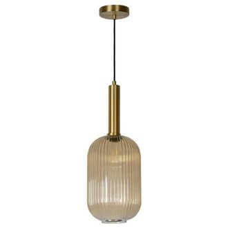 Lucide L&aacute;mpara de techo en metal y cristal &aacute;mbar di&aacute;m:20cm