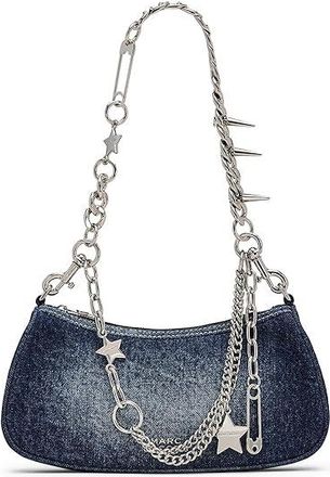 Marc Jacobs The Faded Denim Charm Shoulder Bag Shoulder Womens Handbags Faded Vintage Indigo