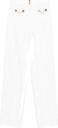 Elisabetta Franchi Mujer, Pantalones, Blanco, Talla: W25