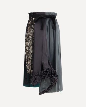 Prada Patchwork Midi Skirt with panel construction Female 38