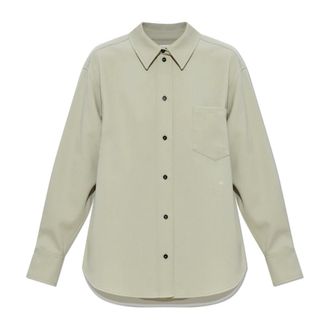 Victoria Beckham Shirts, female, Green, Size: 2XS Pocket Shirt