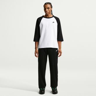 Nike Mens Nike Sportswear Club Knit Open-Hem Pants in Black | FQ4332-010