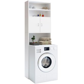 No Brand No Brand - Casaria Mueble Alto Para Lavadora Armario Estanter&iacute;a De Ba&ntilde;o Almacenamiento Organizador 185x63x20cm