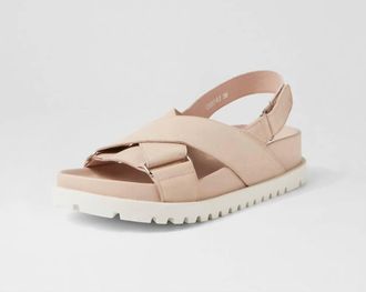 Django & Juliette Womens Ubari Leather Platform Sandals In Nude