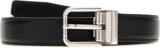 Dolce & Gabbana Black Logo Buckle Belt