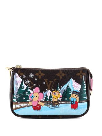 Louis Vuitton Pochette Accessoires Limited Edition Vivienne Xmas Monogram Canvas Mini clutch bag - Marrone