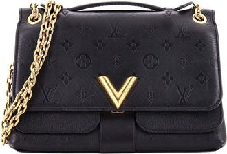 Louis Vuitton Black Monogram Leather Very Chain Bag (Authentic Pre-Loved)