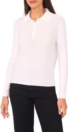 Halogen Rib Polo in Antique White at Nordstrom Rack, Size Medium