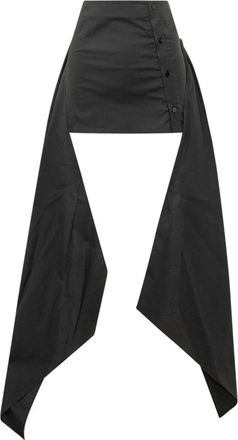 The Attico Katoenen Popeline Stretch Minirok - Dames - Korte rokken - Zwart - XS - Katoen - Rokken
