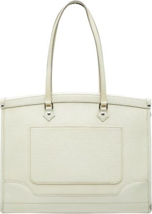 Louis Vuitton Lv Off White White Leather Shoulder Bag Tote Bag (Pre-Owned)