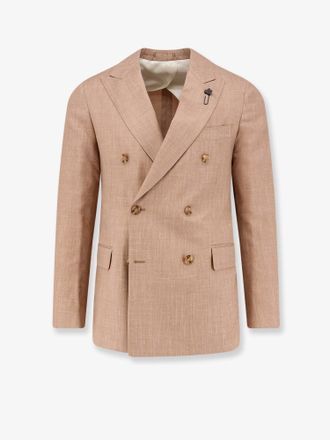 Lardini Blazer doppiopetto Iconic in lana, seta e lino - LARDINI - gender_Man