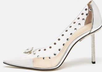 Mach & Mach Transparent Pvc And Leather Diamond Dreams Pumps