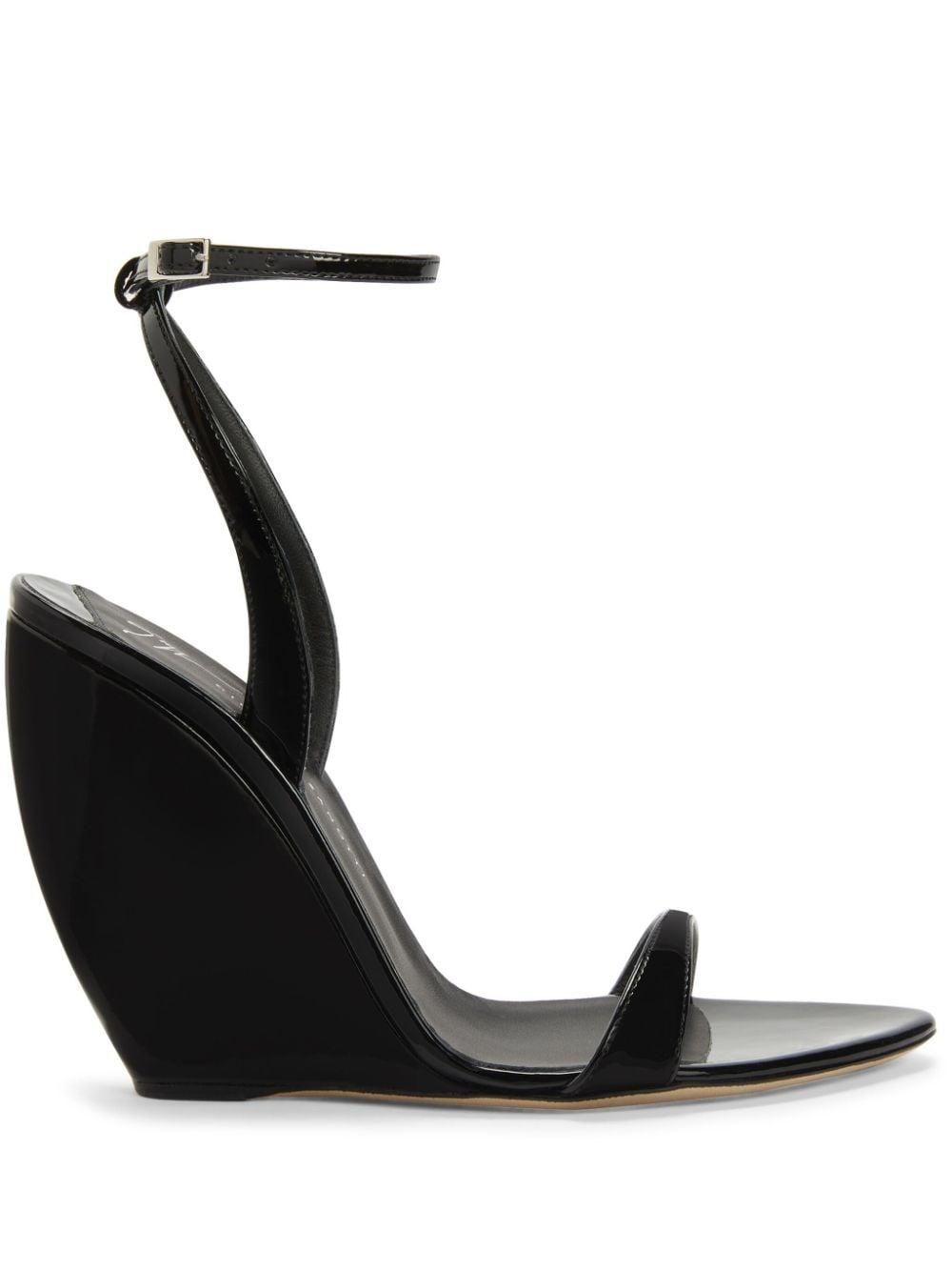 Sandales Compensées GIUSEPPE ZANOTTI Python - Taille 39.5, Cuir, Talon 2-7 Cm, Nouvelle Collection