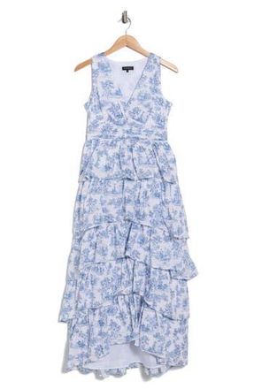 1.State Ruffled Tiered Maxi Dress in Blue Denim at Nordstrom Rack, Size 10