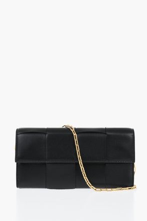 Bottega Veneta Woven Leather Wallet with Chain Strap Bottega Veneta