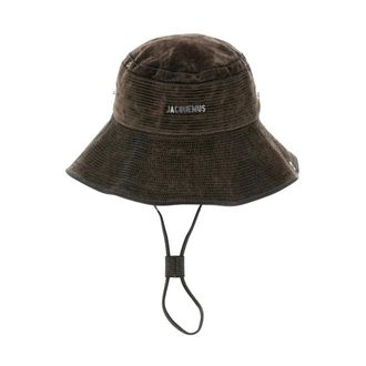 Jacquemus Hats, unisex, Brown, Size: 58 CM Le De-N&icirc;mes Bucket Hat
