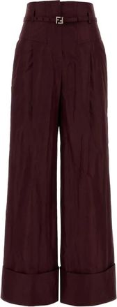 Fendi Broek met taffeta gesp - Rood