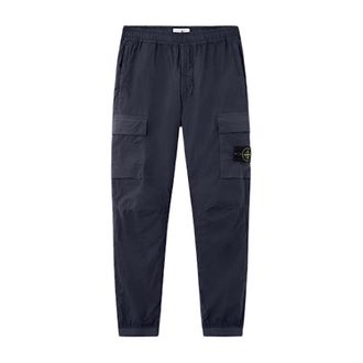 Stone Island Straight Trousers, male, Blue, Size: W33 Cargo Trousers