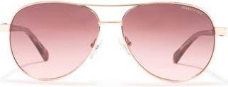 Kenneth Cole 60mm Aviator Sunglasses in Rose Gold /Brown at Nordstrom Rack