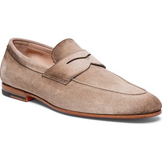 Santoni Carlos Penny Loafer in Beige at Nordstrom, Size 9