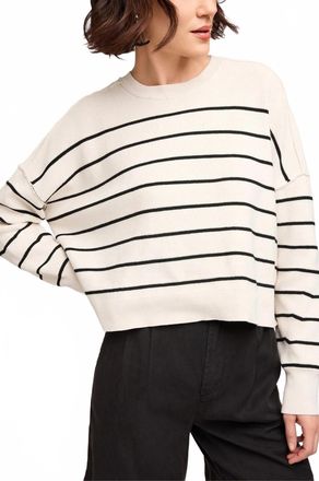 Gentle Fawn Echo Stripe Sweater In Black / White