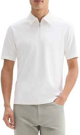 Theory Ryder Zip Polo in White at Nordstrom Rack, Size Small